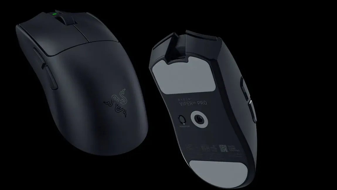 Razer Viper V3 Pro official product photo, top and bottom view