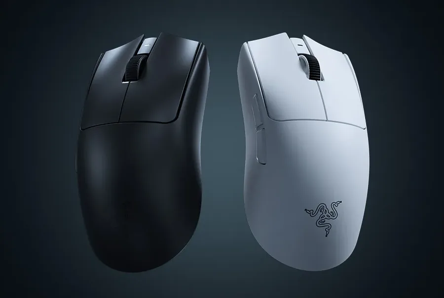 Razer Viper V4 Pro official product photo, black and white colorways
